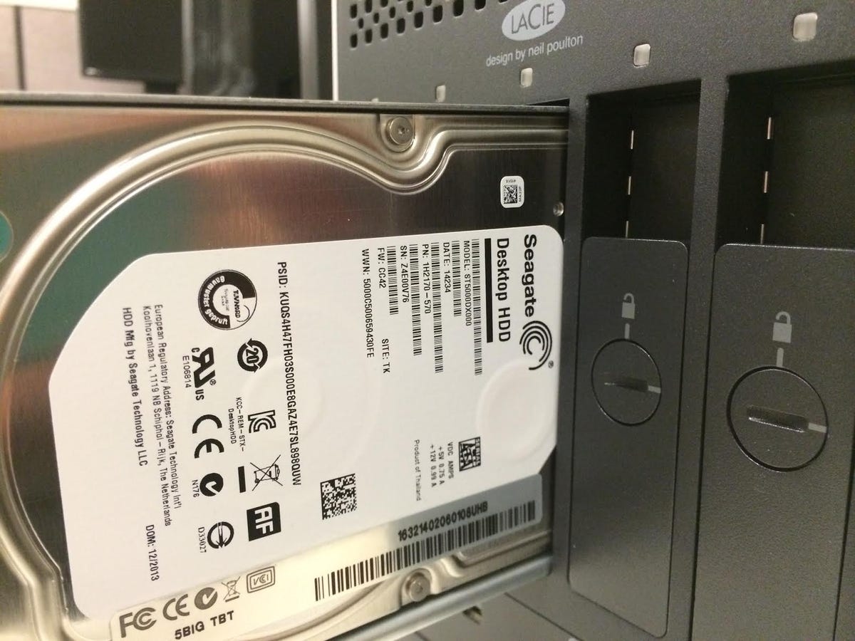 The first 5TB internal hard drive is a Seagate Desktop HDD model ST5000DX000.