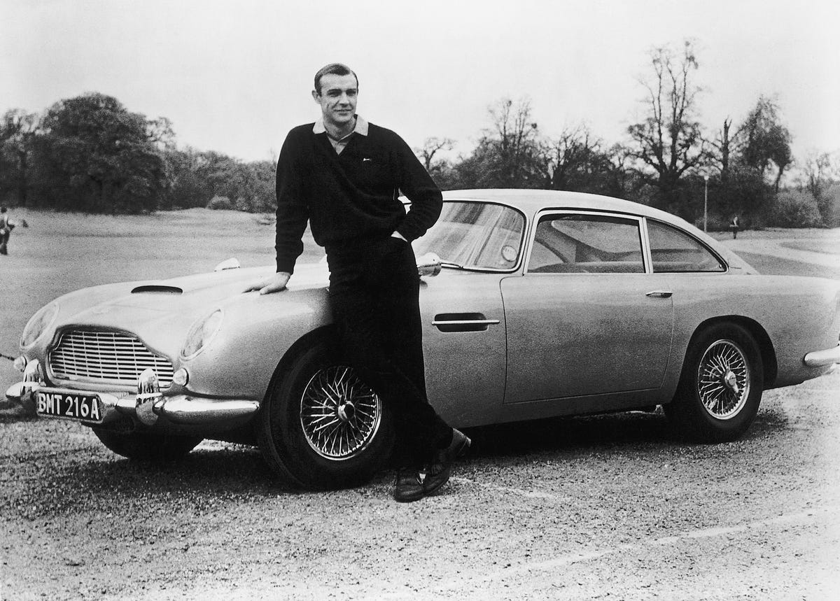 Sean Connery with Aston Martin DB5