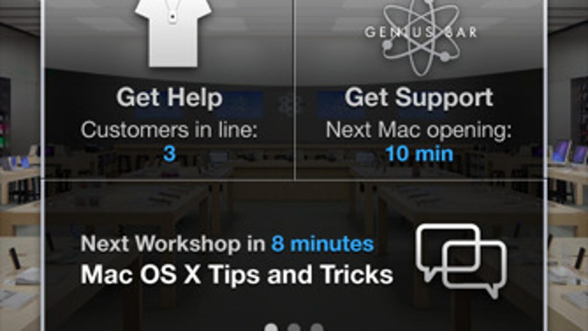 Apple's iOS retail app now lets customers see store-specific information if they're using it in an Apple store.