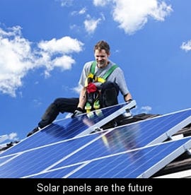 solar panel man