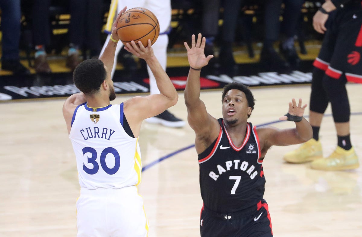 Toronto Raptors play the Golden State Warriors in game three of the NBA Finals