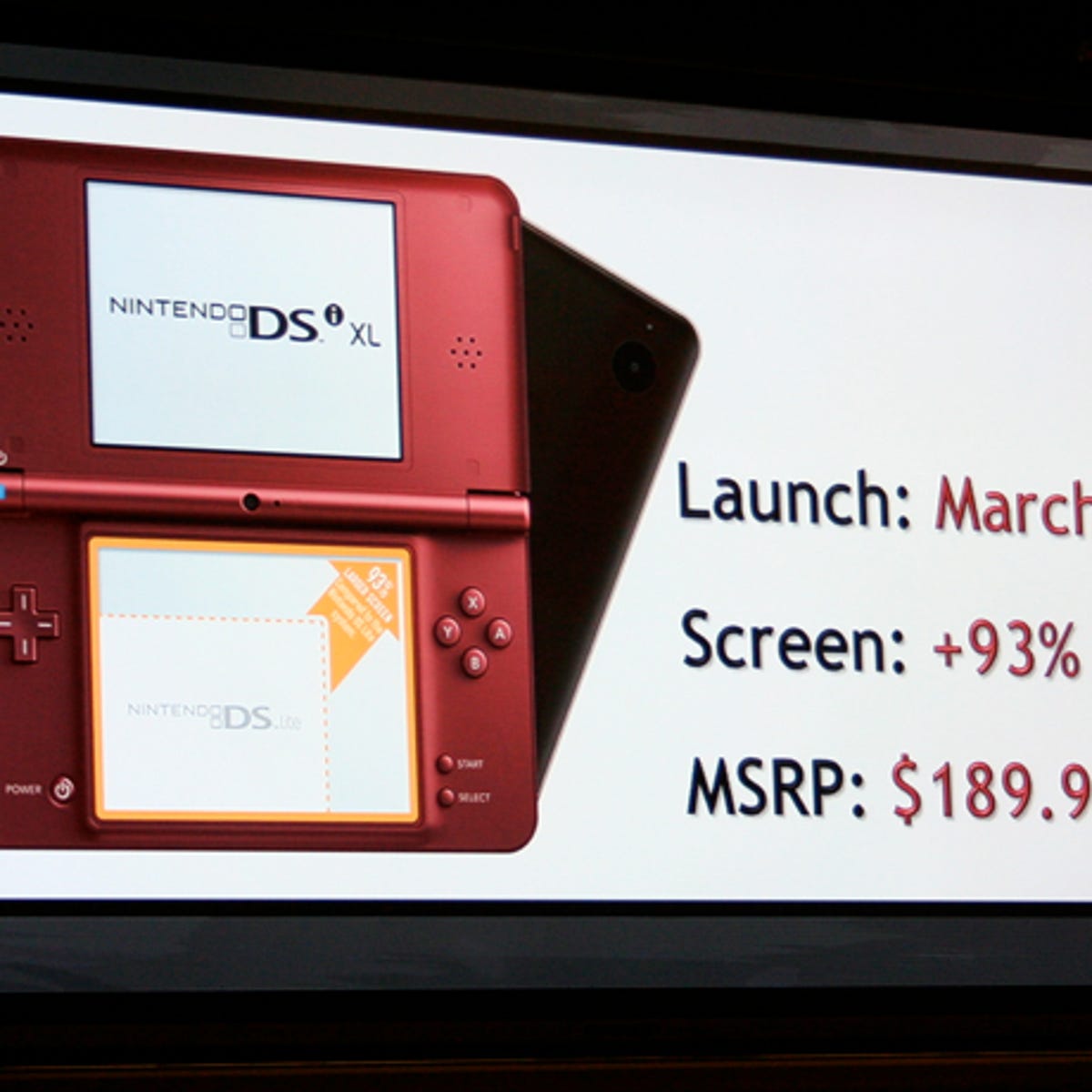 Nintendo DSi XL's screen 93 percent bigger - CNET