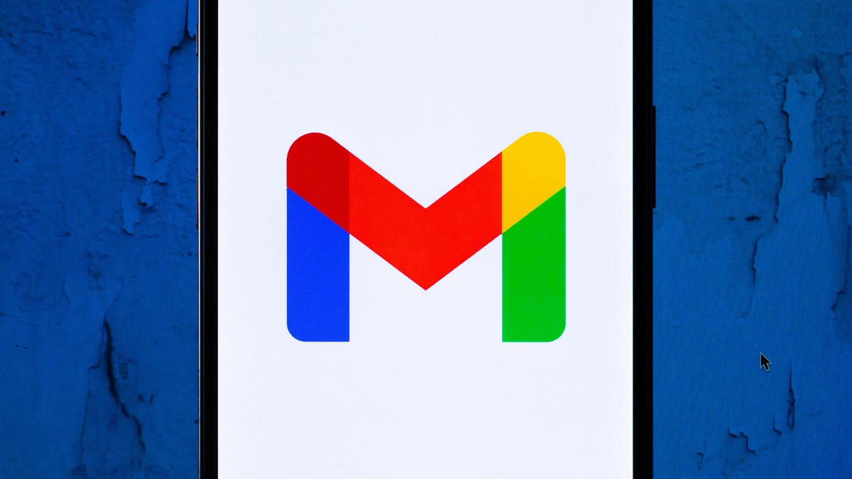 Gmail logo on a phone screen