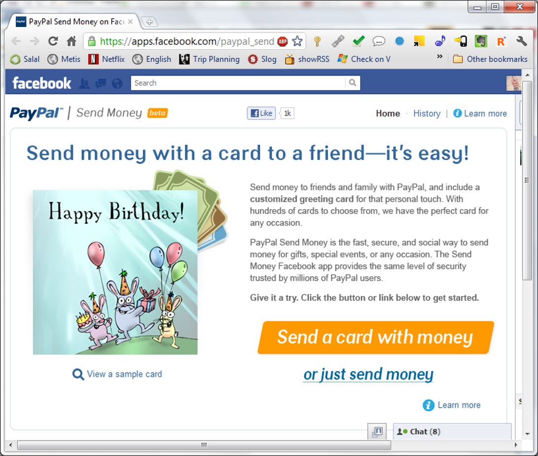 Step 2: Send a card or just send money.
