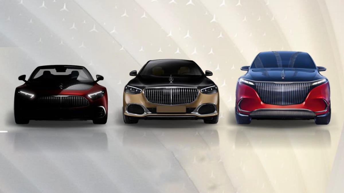 Three cars of the Mercedes-Maybach future lineup
