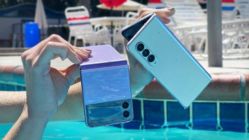 Water-testing the Galaxy Z Fold 3 and Z Flip 3