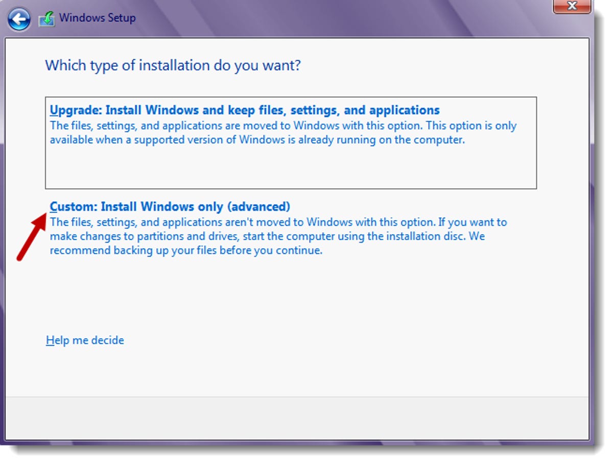 Windows 8 custom install