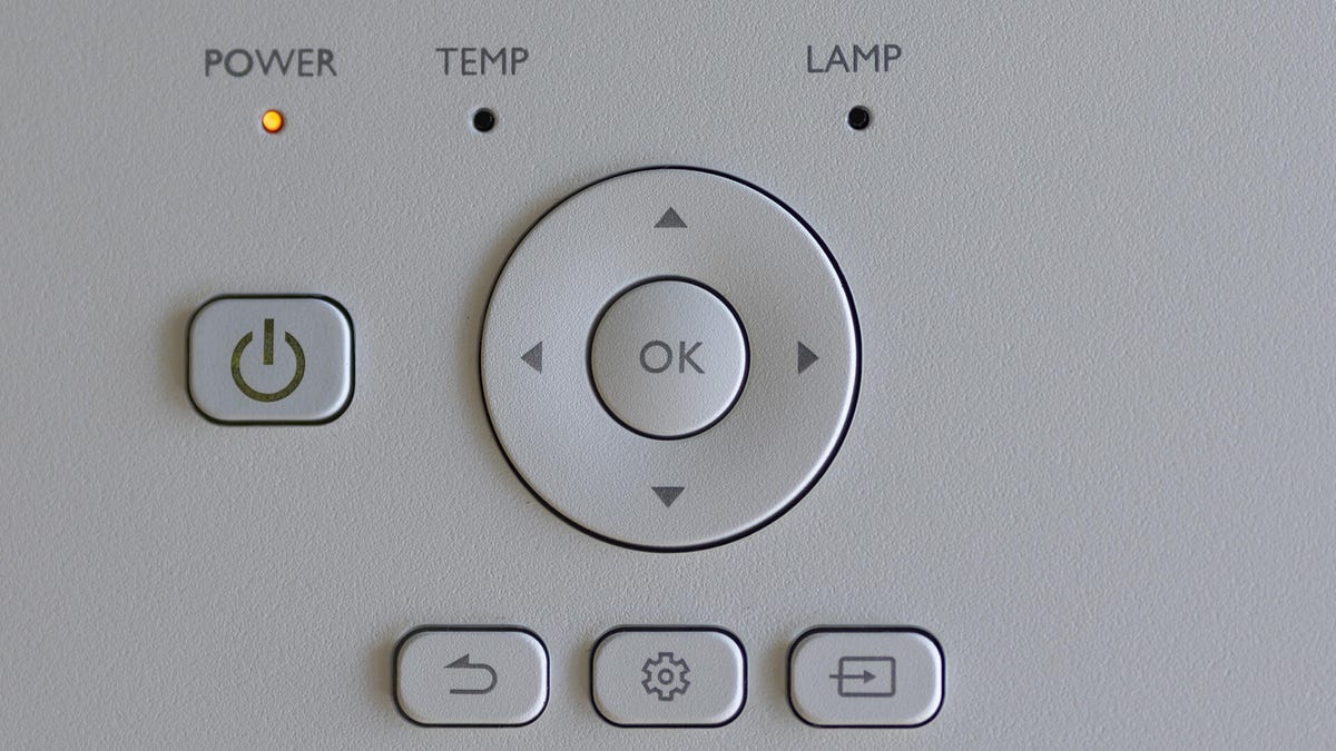 The physical buttons of the BenQ TK860i.