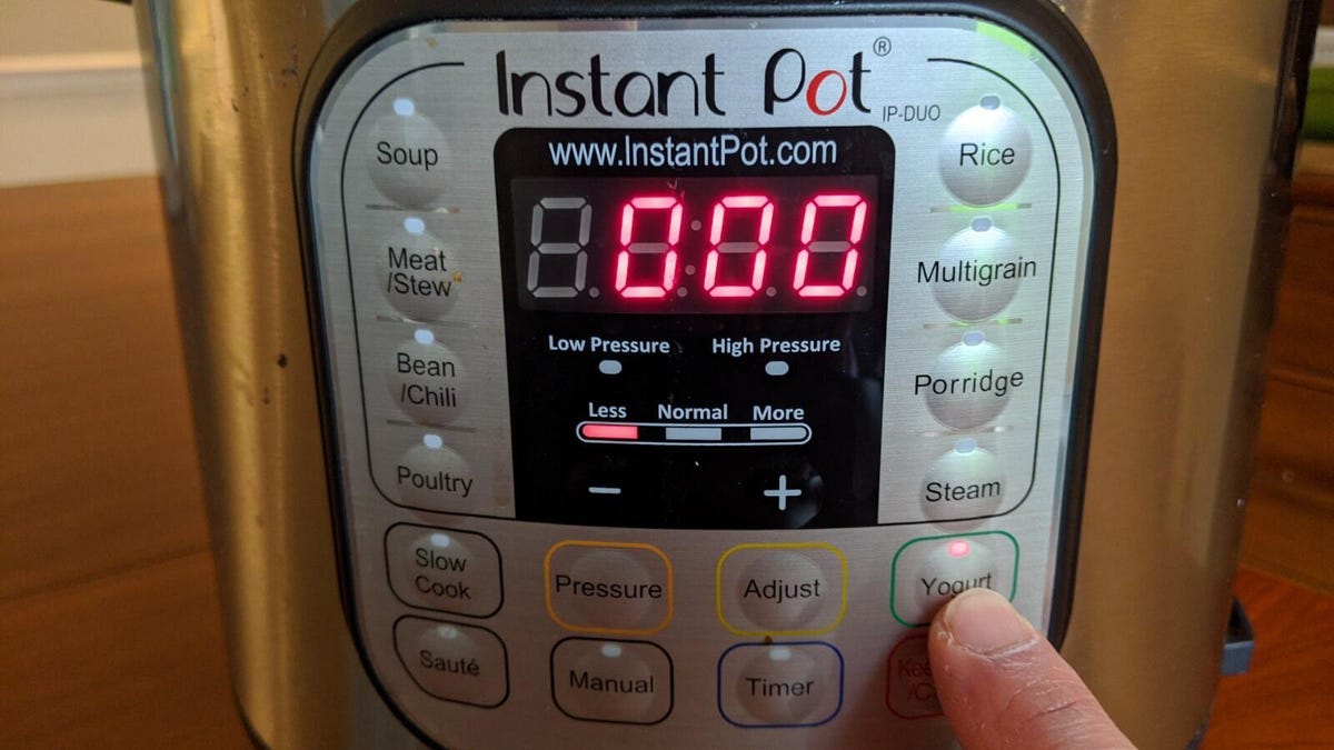Setting buttons on the Instant Pot