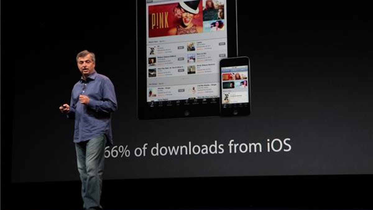 Eddy Cue, Apple's iCloud and music chief at Apple's iPhone 5 event earlier this year.