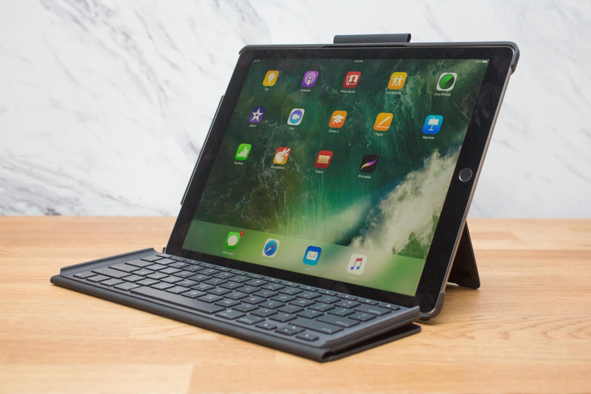 Logitech Slim Combo for iPad Pro keyboard, kickstand and case in one package -