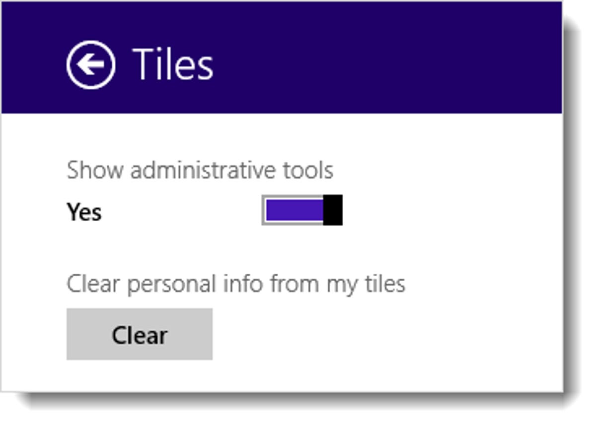 Show administrative tools