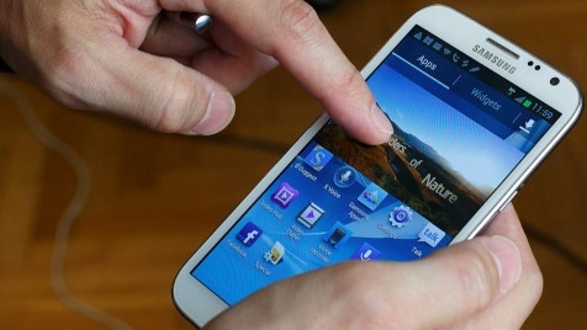 A rumored 5.7-inch Apple device would take on the 5.5-inch Samsung Galaxy Note.