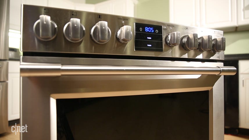 A powerful burner is the highlight of this Frigidaire gas stove