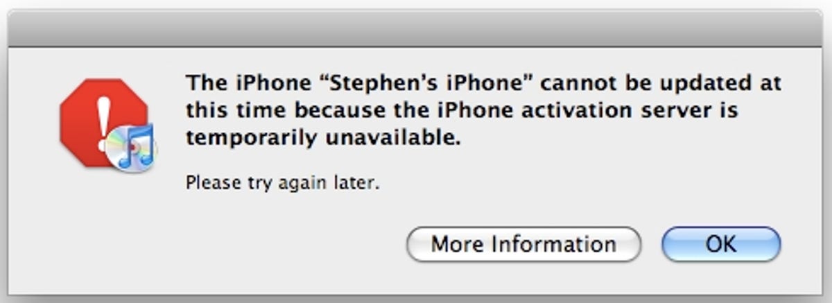 iPhone OS 3.0 error
