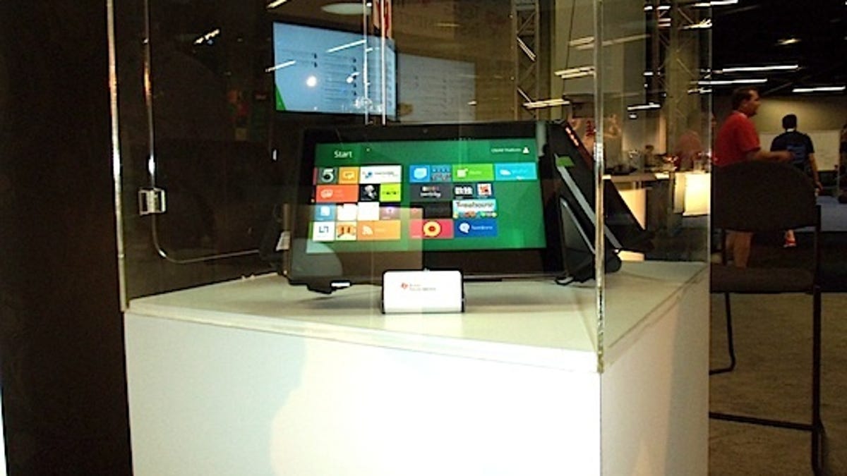 A Texas Instruments-based Windows RT tablet. To date, all Windows tablets running on ARM chips have been behind glass.