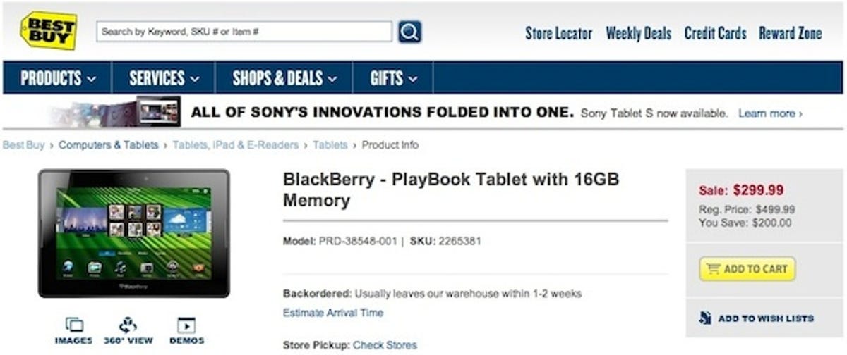 Is RIM feeling the Amazon Kindle Fire heat? The BlackBerry PlayBook went on sale Wednesday at Best Buy.  The 16GB model dropped to $299 from $499.