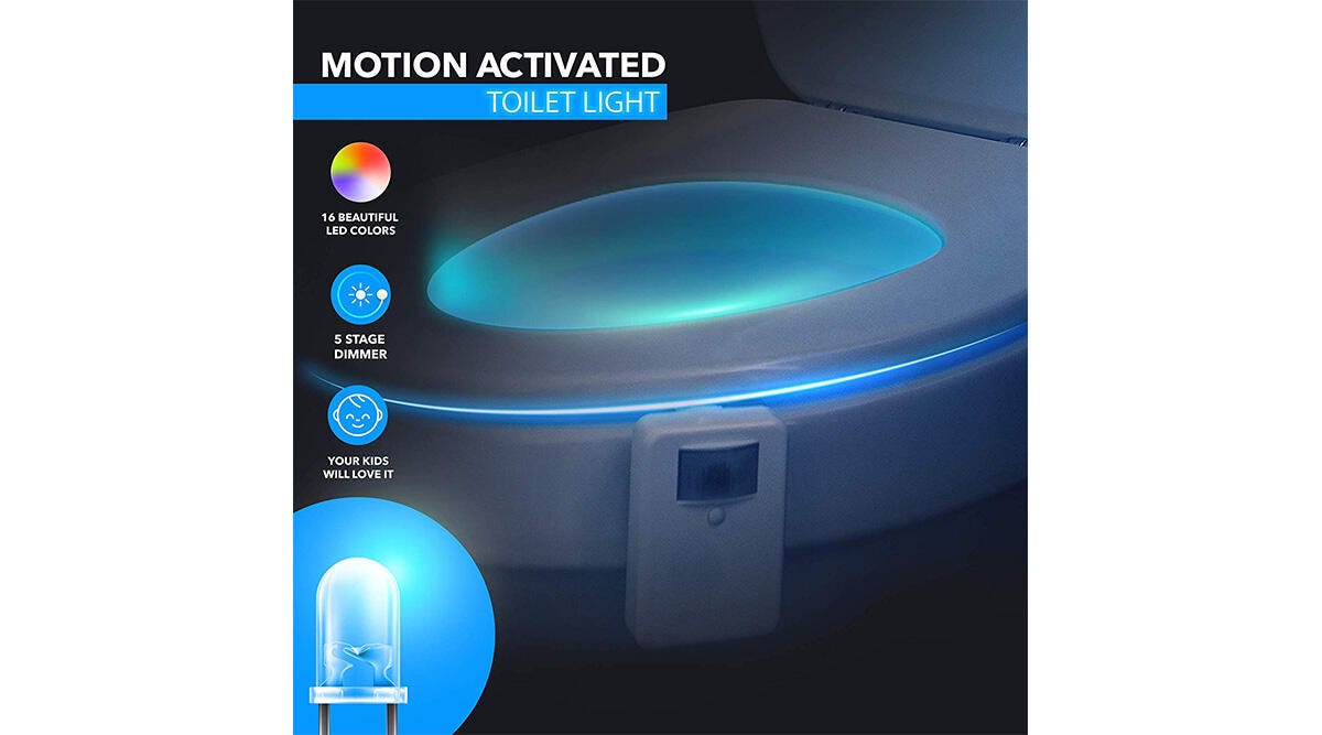 Motion-sensor toilet light