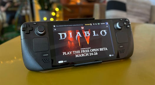 Diablo IV on a Steam Deck.