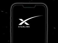 <p>Starlink satellites in the sky with a phone and Starlink logo</p>