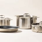 The 7-piece Non-Stick Set from Made Is displayed against a cream colored background.