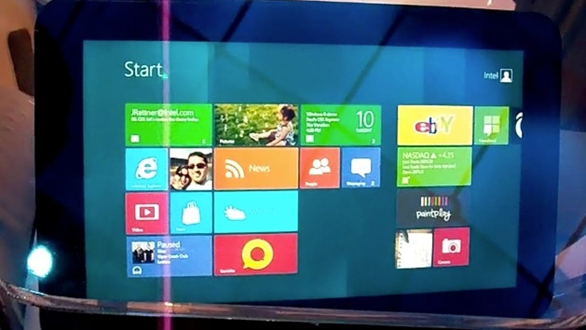 A Windows 8 tablet based on Intel&apos;s &apos;Clover Trail&apos; chip at CES in January.
