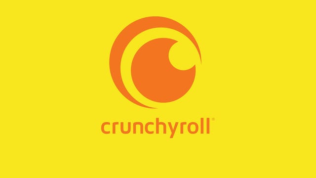 orange crunchyroll logo on yellow background