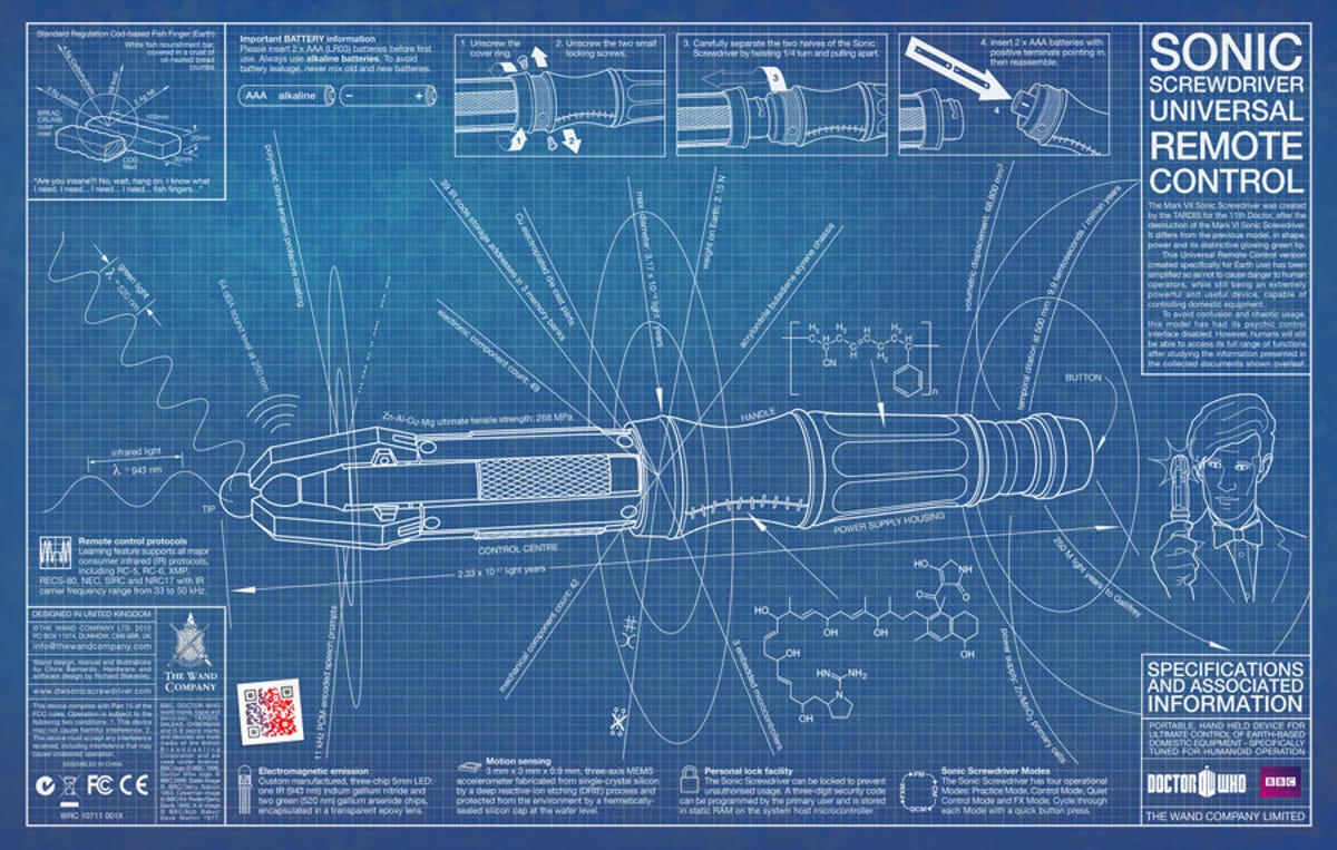 Sonic screwdriver remote blueprint