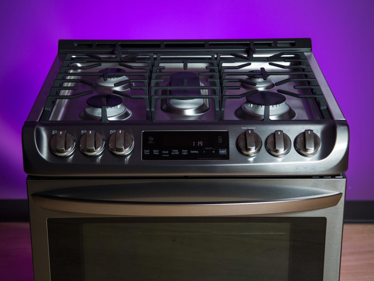 LG black stainless steel gas oven makes cooking easy - CNET