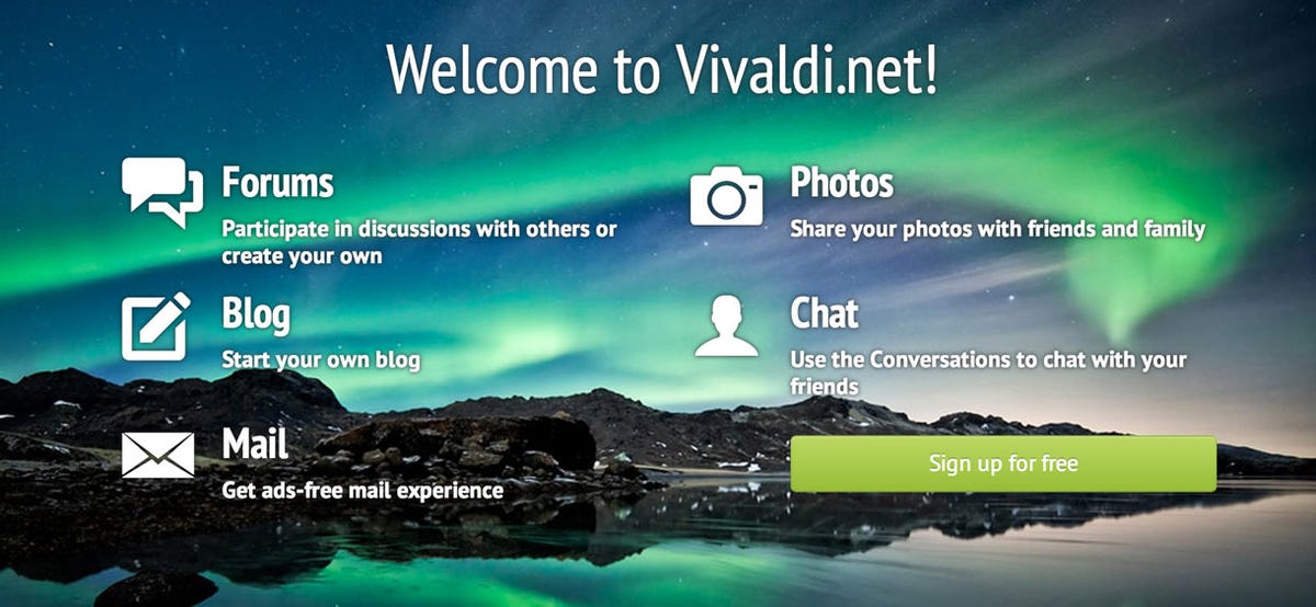 The Vivaldi site offers a variety of activities to members of the site.