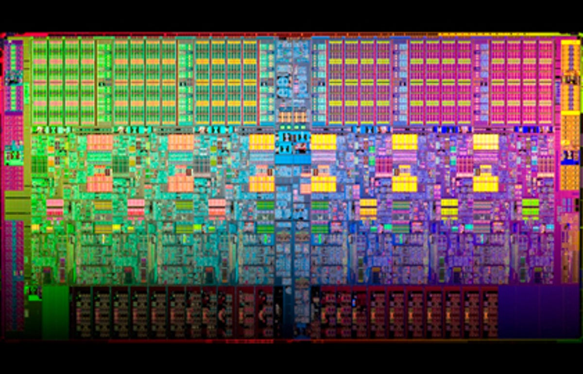 Intel 32-nanometer 6-core chip: marketed as both the Core i7 980 and Xeon 5600