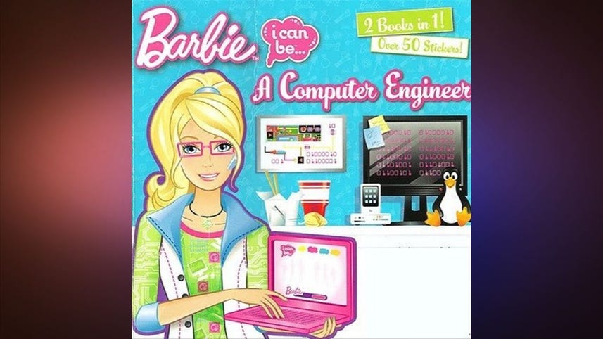 Computer engineer Barbie needs men to code for her