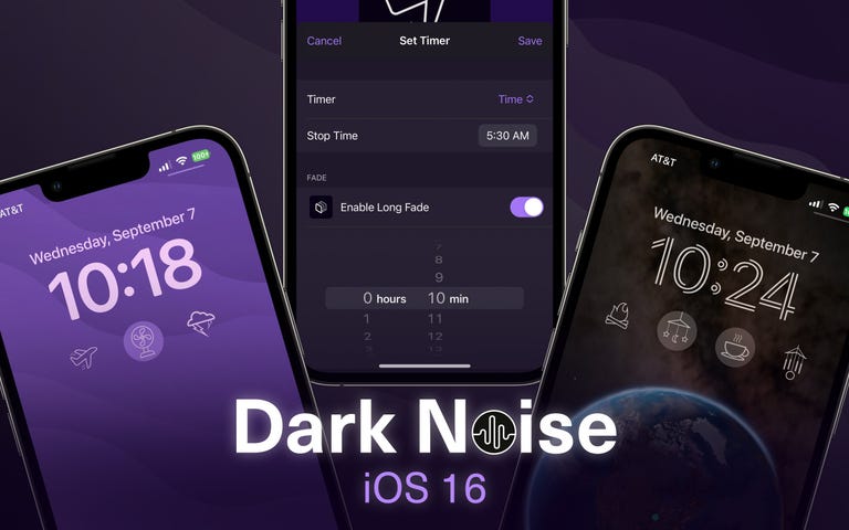 Dark Noise lock screen widgets