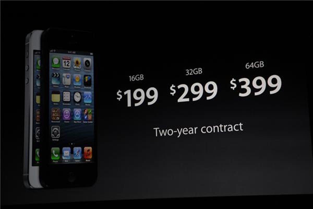 iPhone 5 pricing.