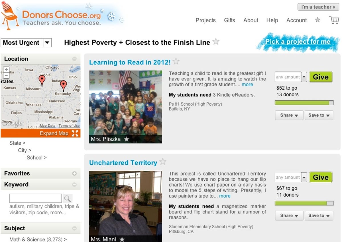 DonorsChoose.org project descriptions