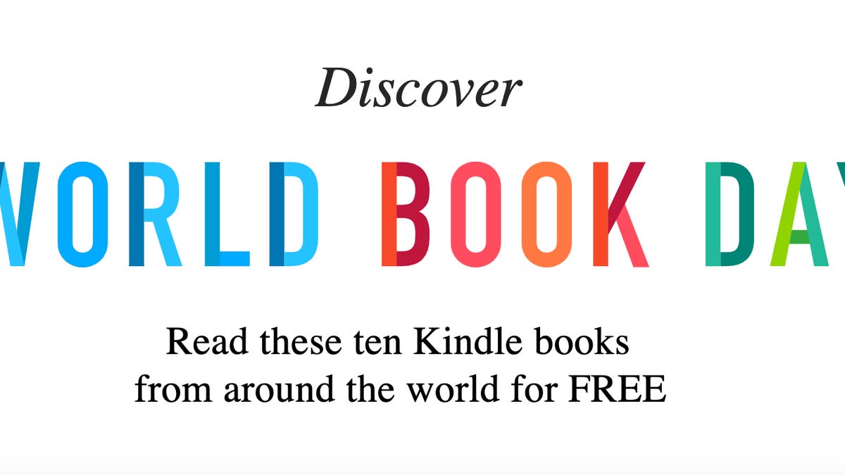Text saying Discover World Book Day Read these ten Kindle books from around the world for FREE
