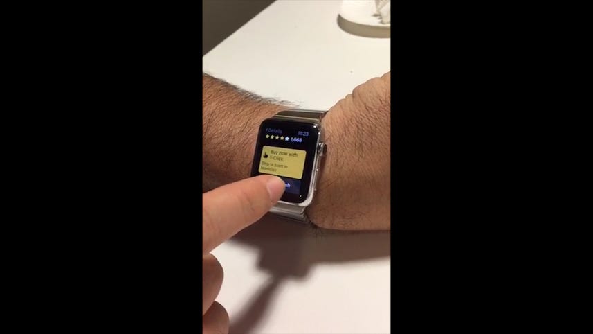 Accidentally ordering from Amazon during an Apple Watch demo
