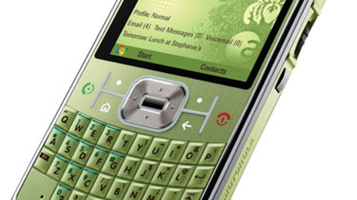 Motorola Q9c--lime green