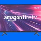 Amazon Fire TV on blue background