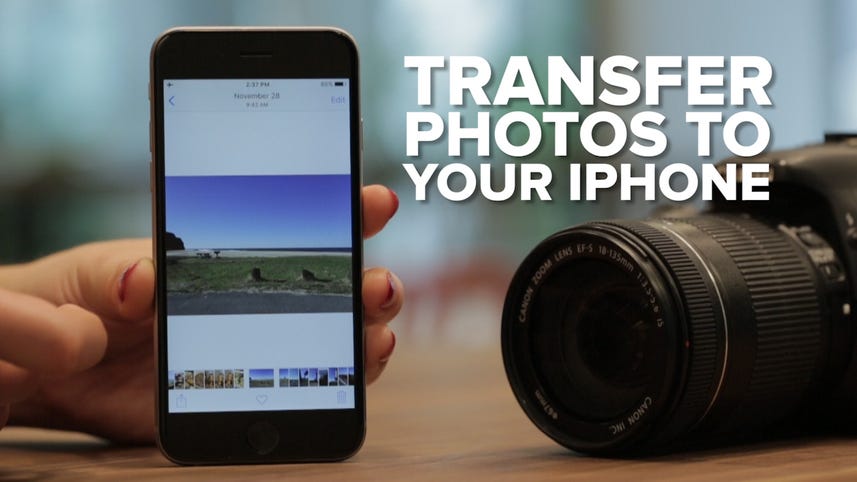 Transfer photos to your iPhone from a camera