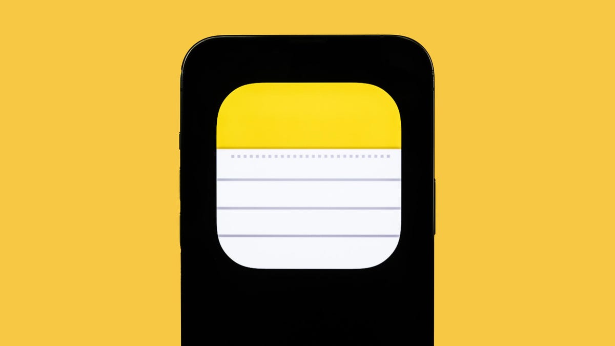 iOS Notes app shown on an iPhone
