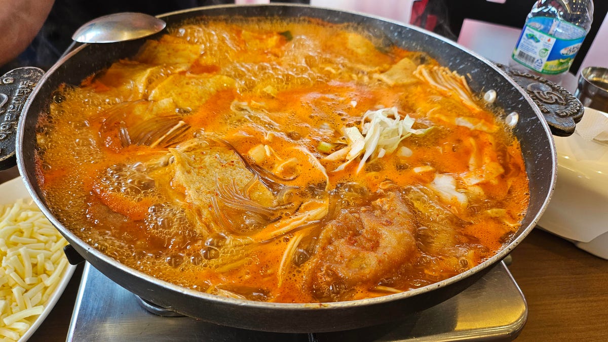 A photo of the Korean food staple tteokbokki taken on the Galaxy Z Flip 5