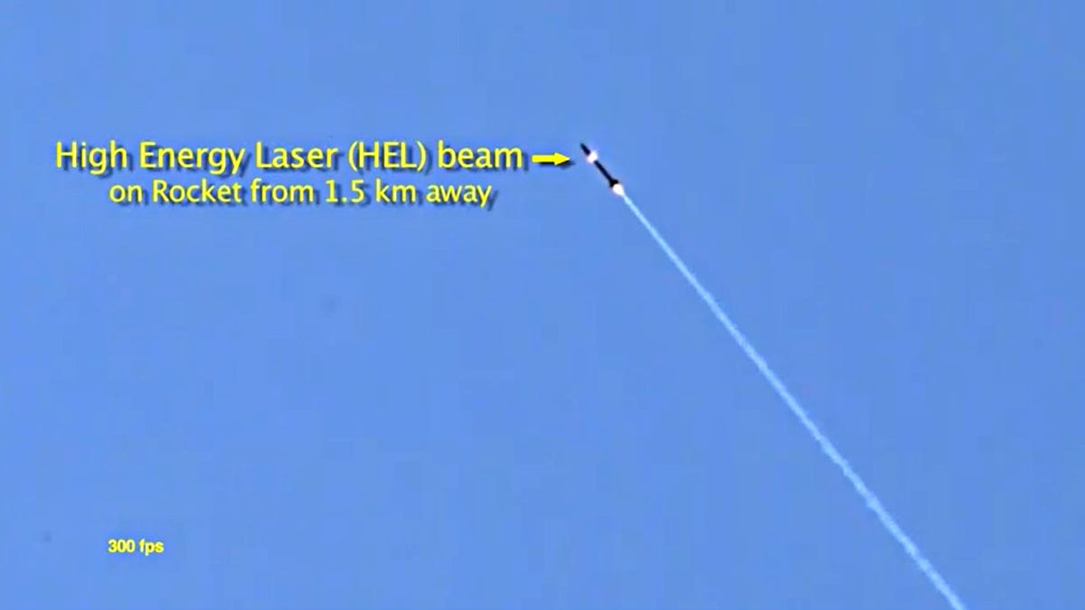 Lockheed ADAM high energy laser beam