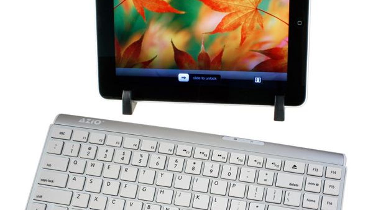 The Azio Wireless Bluetooth Keyboard is a winner, offering quiet, comfy keys and easy pairing with an iPad, iPhone, or Mac.