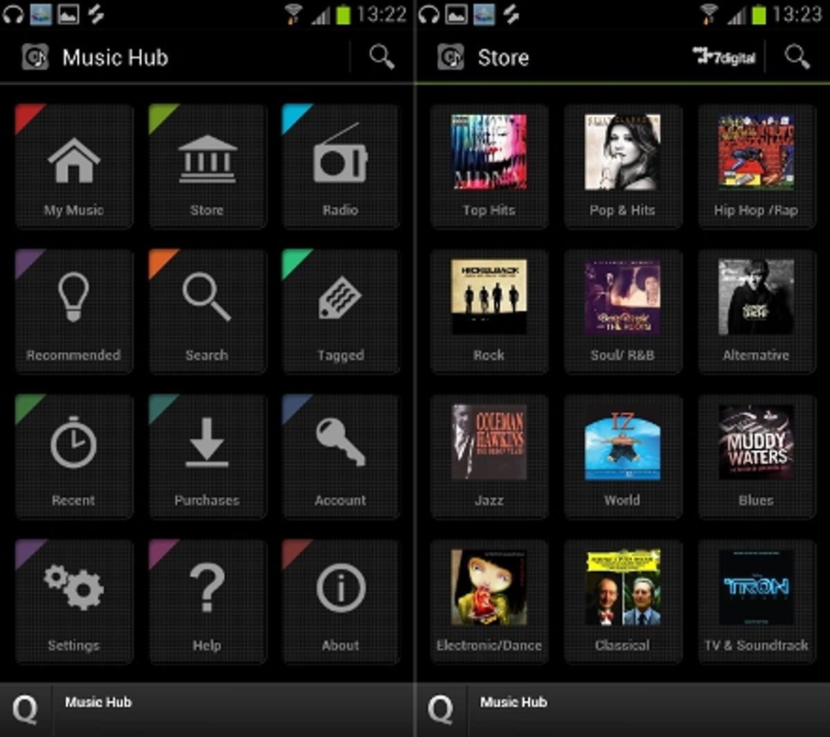 Samsung Galaxy S3 music store