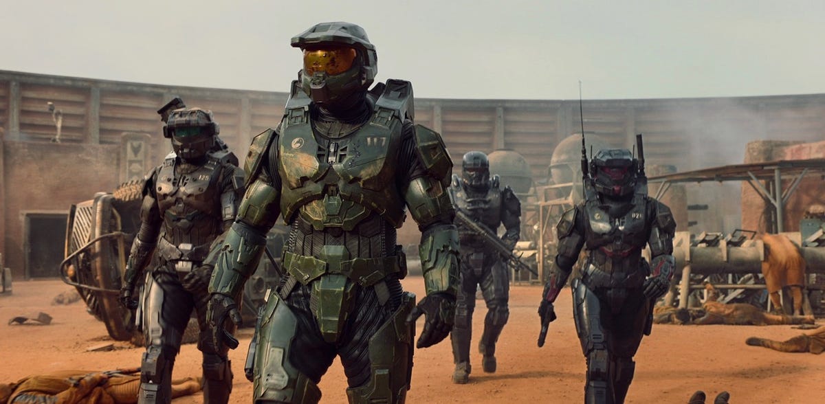 Master Chief and Spartans in the Halo TV series