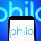 Philo logo on smartphone