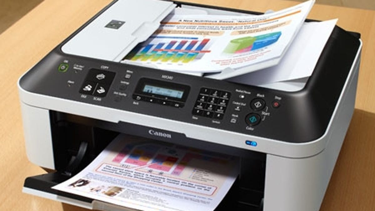 For just $40, the Canon Pixma MX340 prints, scans, copies, and faxes. It works over Wi-Fi, too.