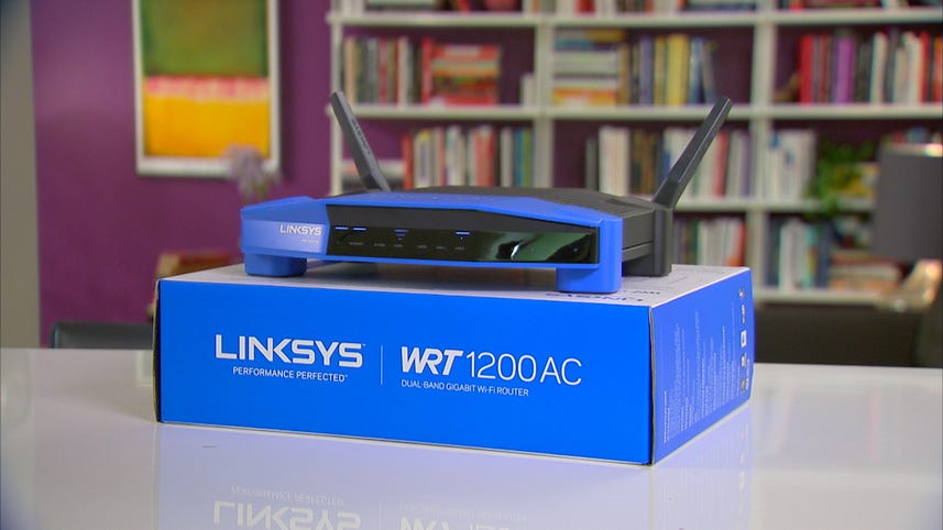The retro Linksys WRT1200AC router is just so stackable