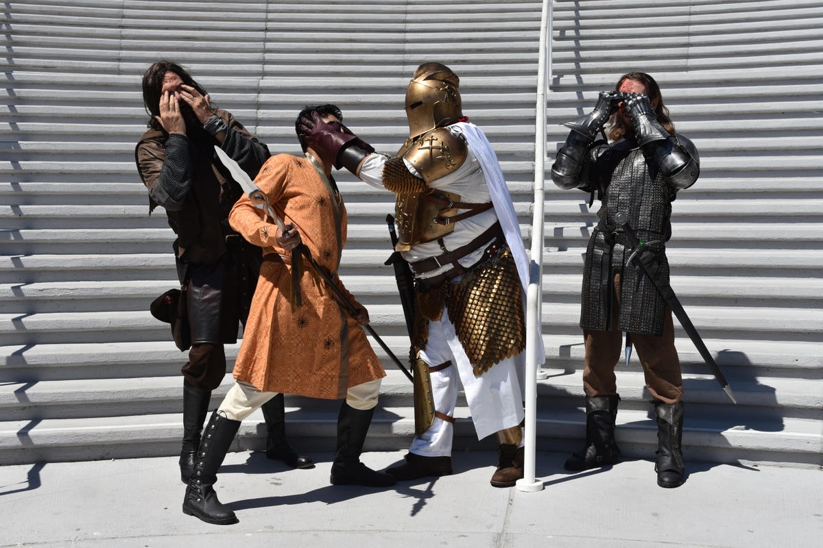 Cosplayers re-enact Game of Thrones at Comic-Con 2019.